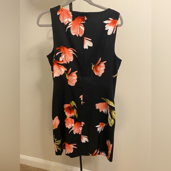 AGB Floral Black Dress size 14 - Picture 2 of 5